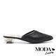 (季末換季出清)拖鞋 MODA Luxury 別致時髦異材質堆疊穆勒低跟拖鞋－黑 product thumbnail 3