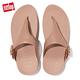 【FitFlop】LULU CRYSTAL-BUCKLE LEATHER TOE-POST SANDALS 環形閃亮金屬扣飾夾腳涼鞋-女(米色) product thumbnail 4