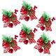 摩達客-9cm聖誕派對裝飾紅色蝴蝶結六入組-禮物包裝適用 product thumbnail 2