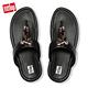 FitFlop FINO SLEEK OMBER STONES TOE POST SANDALS 柔軟皮革夾腳涼鞋-女(靚黑色) product thumbnail 5