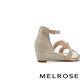 涼鞋 MELROSE 極簡質感幾何牛皮楔型高跟涼鞋－灰 product thumbnail 4