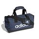 adidas 手提包 Logo Duffel Bag 男女款 愛迪達 可調式加厚肩背帶 健身房 裝備包 藍 黑 GV0951 product thumbnail 4