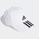 Adidas Bball 3S Cap Ct [FQ5411] 男女 老帽 鴨舌帽 棒球帽 六分割 經典款 防曬 白 product thumbnail 3