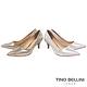 Tino Bellini 巴西進口質感耀眼低跟婚鞋 _ 銀 product thumbnail 3