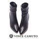 VINCE CAMUTO-小羊皮抓皺高跟中筒靴-黑色 product thumbnail 3