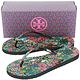 TORY BURCH Printed Thin 印花設計夾腳拖鞋(黑綠色) product thumbnail 6