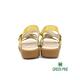 GREEN PINE細緻牛皮編織拼接涼鞋黃色(00322221) product thumbnail 3