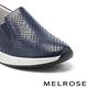 休閒鞋 MELROSE 極簡率性星星沖孔全真皮厚底休閒鞋－藍 product thumbnail 6