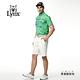 【Lynx Golf】男款吸濕排汗Lynx Spirit合身版抗UV網眼布料造型拉片短袖立領POLO衫-綠色 product thumbnail 4