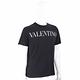 VALENTINO 字母印花黑色棉質短袖T恤 TEE(男款) product thumbnail 3