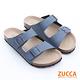 ZUCCA-雙帶輕量皮革休閒拖鞋-藍-z6624be product thumbnail 5