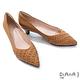 DIANA 4.5cm柔軟羊皮編織紋設計尖頭跟鞋–都會時尚-淺棕 product thumbnail 3
