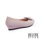 低跟鞋 HELENE SPARK 經典滴油晶鑽方釦全真皮楔型低跟鞋－粉 product thumbnail 4