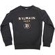 BALMAIN 童裝 燙金品牌字母徽標黑色棉質上衣 大學T product thumbnail 2