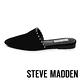 STEVE MADDEN-TRACE-B 個性鉚釘尖頭底跟穆勒鞋-絨黑 product thumbnail 6