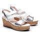 涼鞋 MODA Luxury 優雅流線設計真皮楔型厚底涼鞋－白 product thumbnail 2