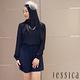 【JESSICA】簡約雅緻立體蕾絲鑽釦造型上衣(黑) product thumbnail 2