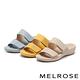 拖鞋 MELROSE 質感寬版條帶水鑽楔型高跟拖鞋－黃 product thumbnail 7
