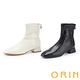 ORIN 超質感素面粗跟短靴 白色 product thumbnail 7