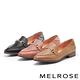 低跟鞋 MELROSE 復古時尚金屬飾釦全真皮樂福低跟鞋－粉 product thumbnail 7