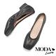 低跟鞋 MODA Luxury 極簡百搭全真皮方圓頭粗低跟鞋－黑 product thumbnail 5