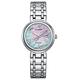 CITIZEN 星辰 LADYS 光動能 菱格紋白蝶貝錶盤淑女腕錶-銀28.3mm EW2690-81Y product thumbnail 2