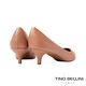 【TINO BELLINI 貝里尼】巴西進口素面尖頭低跟鞋FWCV035A-9(裸棕) product thumbnail 4