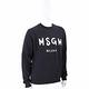 MSGM 刷毛襯裡黑色字母塗鴉長袖運動衫 大學T(男款) product thumbnail 3