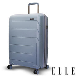 ELLE 鏡花水月系列-24吋特級極輕防刮PP材質行李箱-黛藍EL31210
