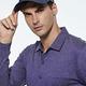 【Lynx Golf】男款歐洲進口布料純棉絲光襯衫式胸袋款長袖POLO衫-藍紫色 product thumbnail 6