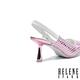高跟鞋 HELENE SPARK 運動科幻感格紋網布異材質尖頭高跟鞋－粉 product thumbnail 4