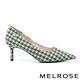 高跟鞋 MELROSE 美樂斯 質感簡約M字金屬飾釦布面尖頭高跟鞋－米綠 product thumbnail 3