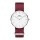 Daniel Wellington DW 手錶 Classic Roselyn 36mm玫瑰紅織紋錶-白錶盤-銀框 DW00100272 product thumbnail 2