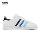 adidas 休閒鞋 Superstar J 大童鞋 女鞋 白 藍 貝殼頭 三葉草 愛迪達 GY9327 product thumbnail 3