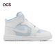 Nike 童鞋 Sky Jordan 1 PS 中童 白 藍 魔鬼氈 喬丹 皮革 休閒鞋 小朋友 BQ7197-411 product thumbnail 3