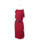 PHILOSOPHY 紫紅色不規則荷葉袖剪裁設計洋裝(不含腰帶) product thumbnail 3