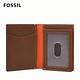 FOSSIL Gus 真皮收納證件/名片卡夾-棕色 ML4336210 product thumbnail 4