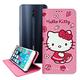 三麗鷗授權 Hello Kitty OPPO Reno 標準版 櫻花吊繩款彩繪側掀皮套 product thumbnail 2