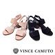 VINCE CAMUTO 側簍空方頭粗高跟涼鞋-棕色 product thumbnail 8