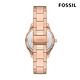 FOSSIL Stella 璀璨雙鑽圈花卉女錶 玫瑰金不鏽鋼鍊帶 37MM ES5192 product thumbnail 4