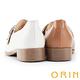 ORIN 皮帶金屬方釦牛皮低跟 女 樂福鞋 棕色 product thumbnail 5