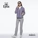 【Lynx Golf】女款繽紛格紋交叉線條配色鋪棉長袖外套-深藍格 product thumbnail 3