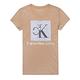 Calvin Klein 經典印刷亮片文字短袖T恤(女)-卡其色 product thumbnail 3