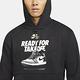 Nike 帽T Holiday Hoodie 運動休閒 男女款 外層觸感光滑 內層微刷毛 保暖 抽繩 黑 白 DO9152-010 product thumbnail 5