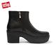 【FitFlop】PILAR LEATHER ANKLE BOOTS 時尚粗跟短靴-女(靓黑色) product thumbnail 3