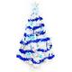 摩達客 6尺特級白色松針葉聖誕樹(藍銀色系)+100燈LED燈2串(附控制器跳機) product thumbnail 2