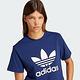 Adidas Trefoil Tee [IR9537] 女 短袖 上衣 T恤 運動 經典 休閒 三葉草 基本款 深藍 product thumbnail 5