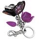 COACH 紫色PVC立體花朵造型鑰匙圈吊飾 product thumbnail 3