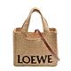 LOEWE 經典品牌LOGO酒椰纖維編織設計手提/斜背包(小-自然色) product thumbnail 2