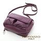 義大利Terrazzo - 小羊皮手工十字編織斜背包(雙格) - 紫紅色 17G2839C product thumbnail 3